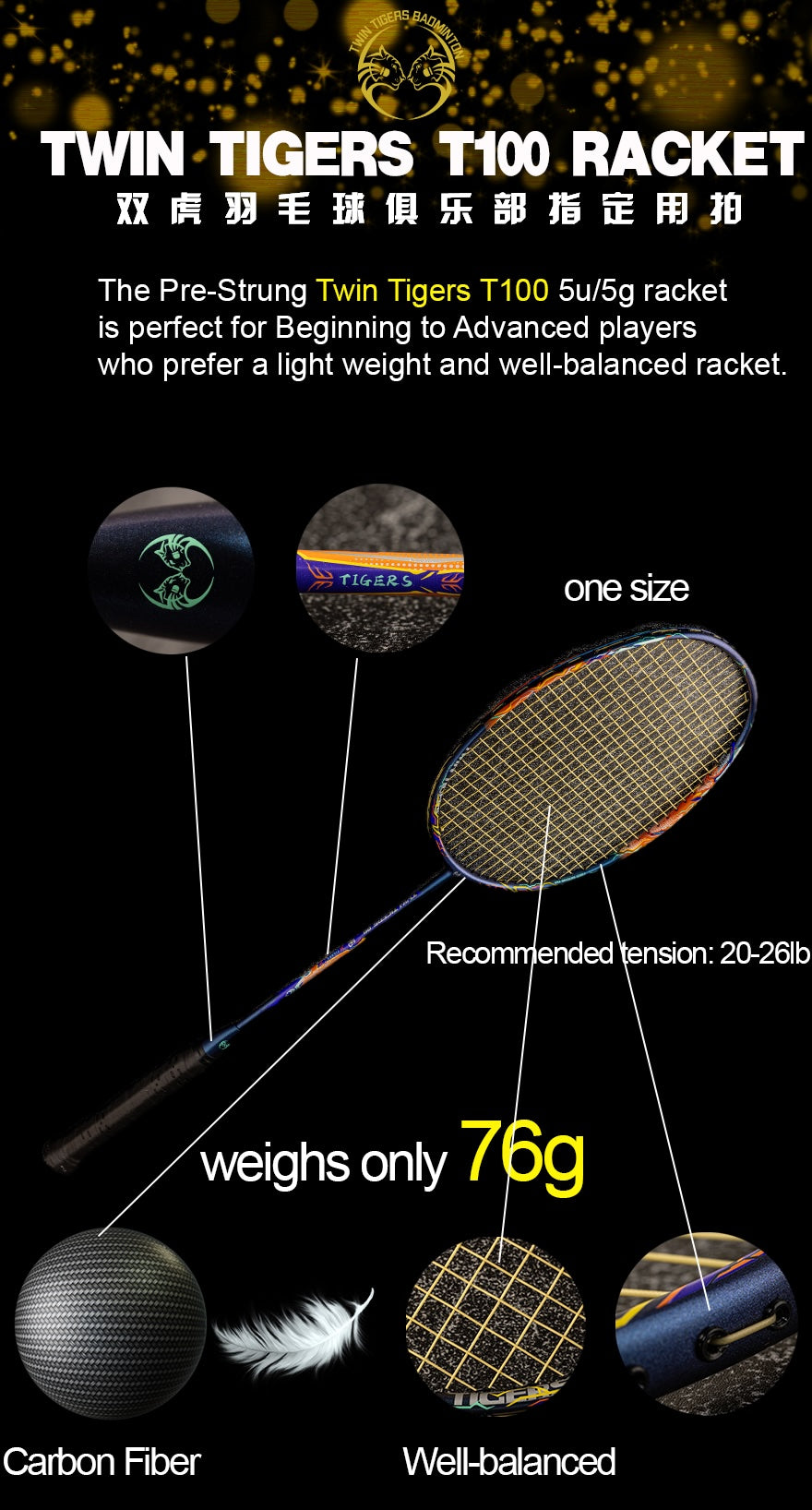 Twin Tigers TT-100 Rackets